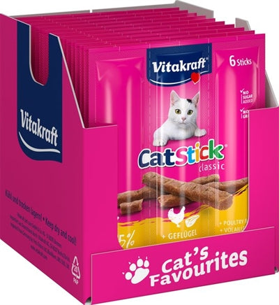 Vitakraft cat-stick mini gevogelte met hendel