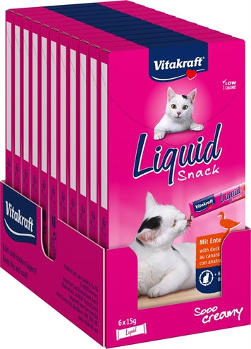 Vitakraft vloeibare kattensnack eend b-glucaan