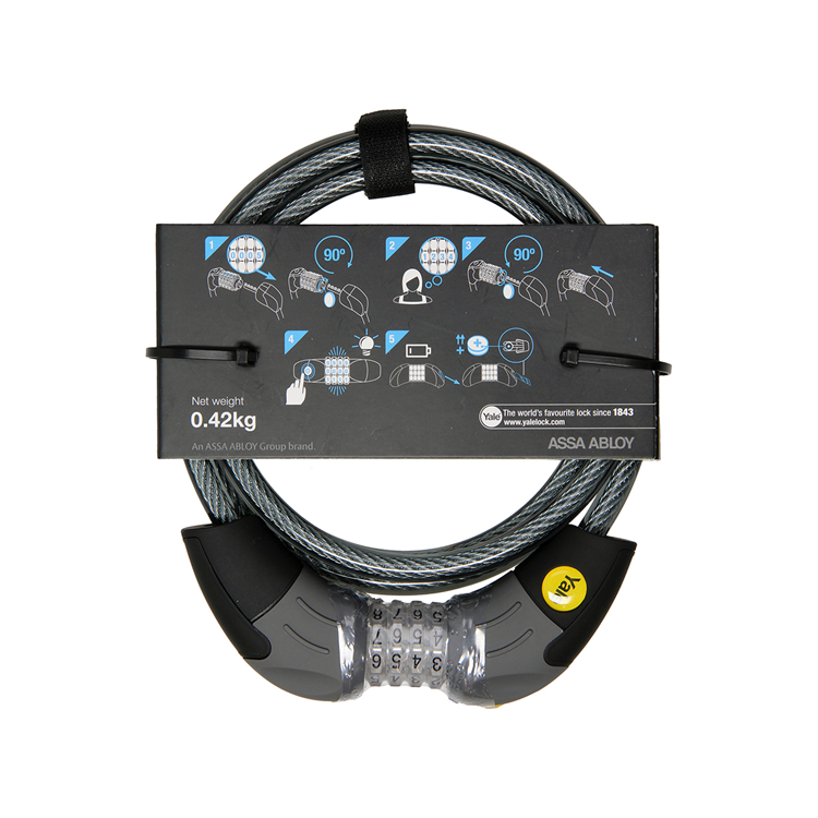 Yale 1062463 - combinatie kabelslot standaard | 3 stuks
