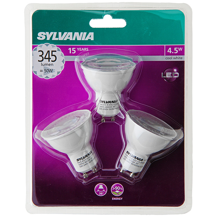 Sylvania 1051060 - refled es50 v3 5w 345lm 840 36°bl 3 | 6 stuks
