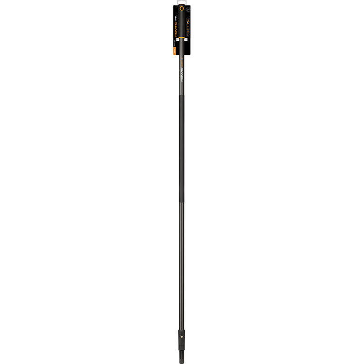 Fiskars televerlengsteel quikfit steel - telescoopsteel - anti slip - grafiet - 145 cm