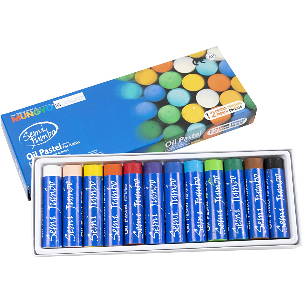 Creatief bedrijf mungyo maxi oliepastel, 12st.