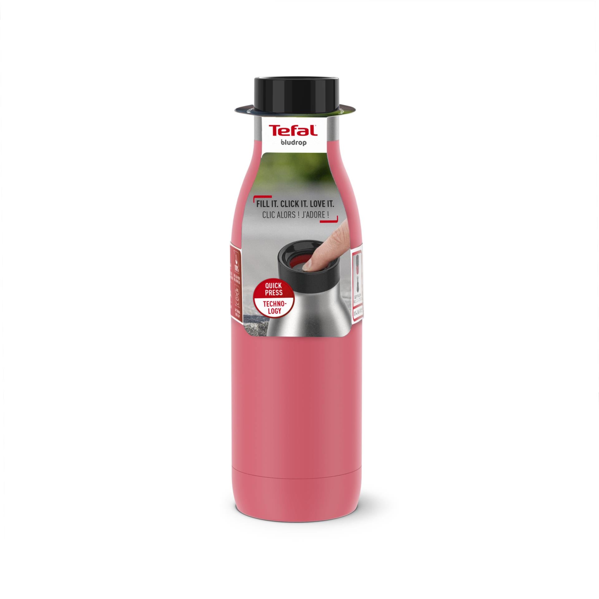 Tefal n3110410 bludrop basic thermosfles 0,5l koraal