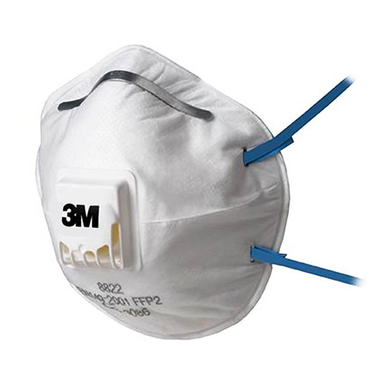 3m 8822c3 stofmasker met ventiel - ffp2 (3st)