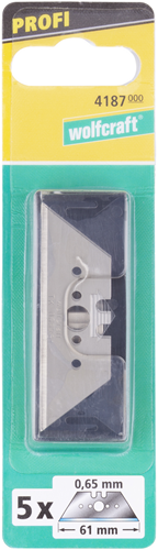 Wolfcraft trapezium-messen | in box | 0,65 x 61mm | 5 stuks - 4187000