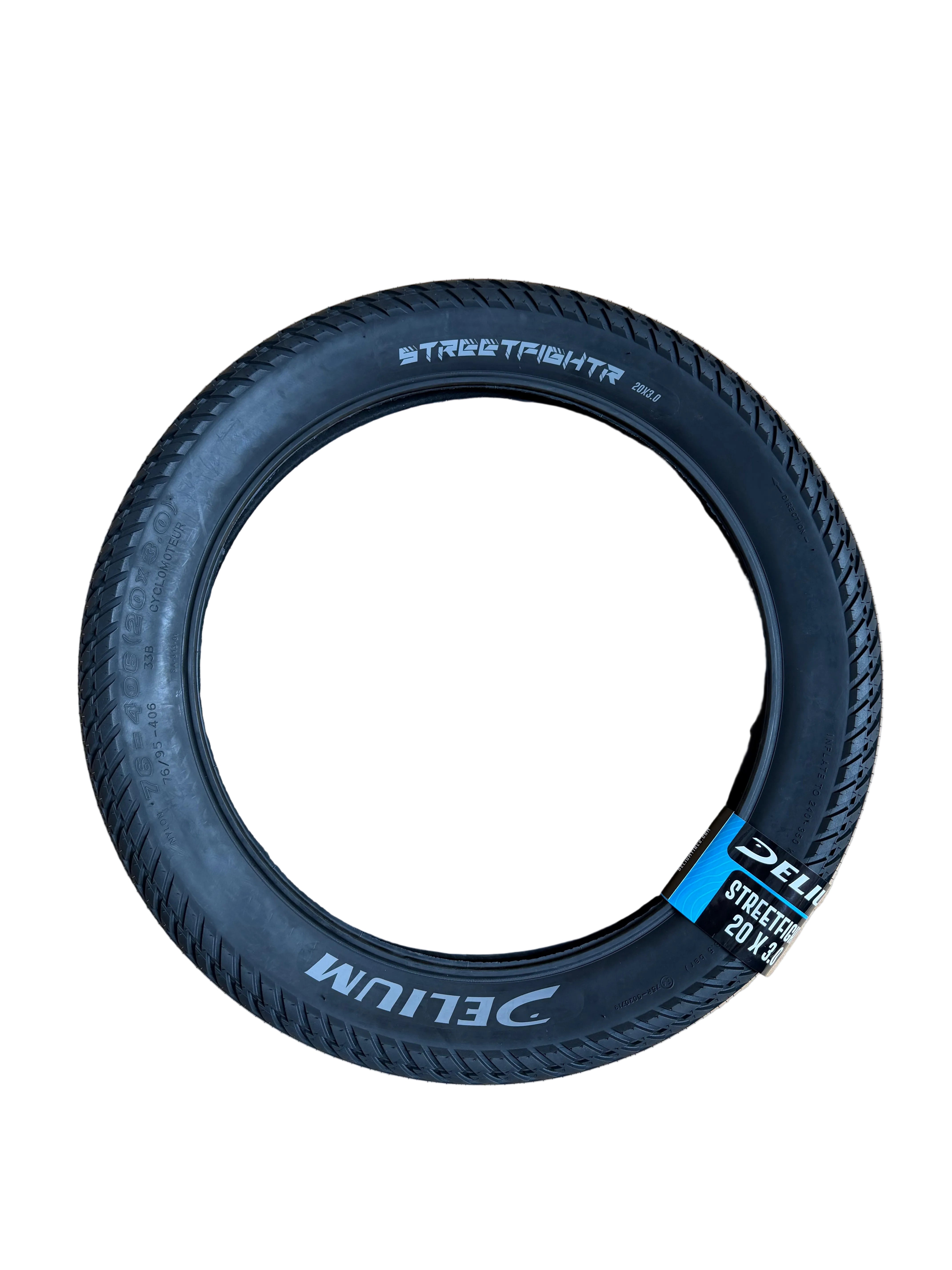 Hulzebos cycle parts b.v. bub. 76-406 20x3.00 delium streetfightr zwart sa-313 - fatbike