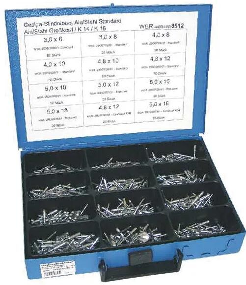 Gesipa blindnietensortiment sort. bliend rivets alu steel