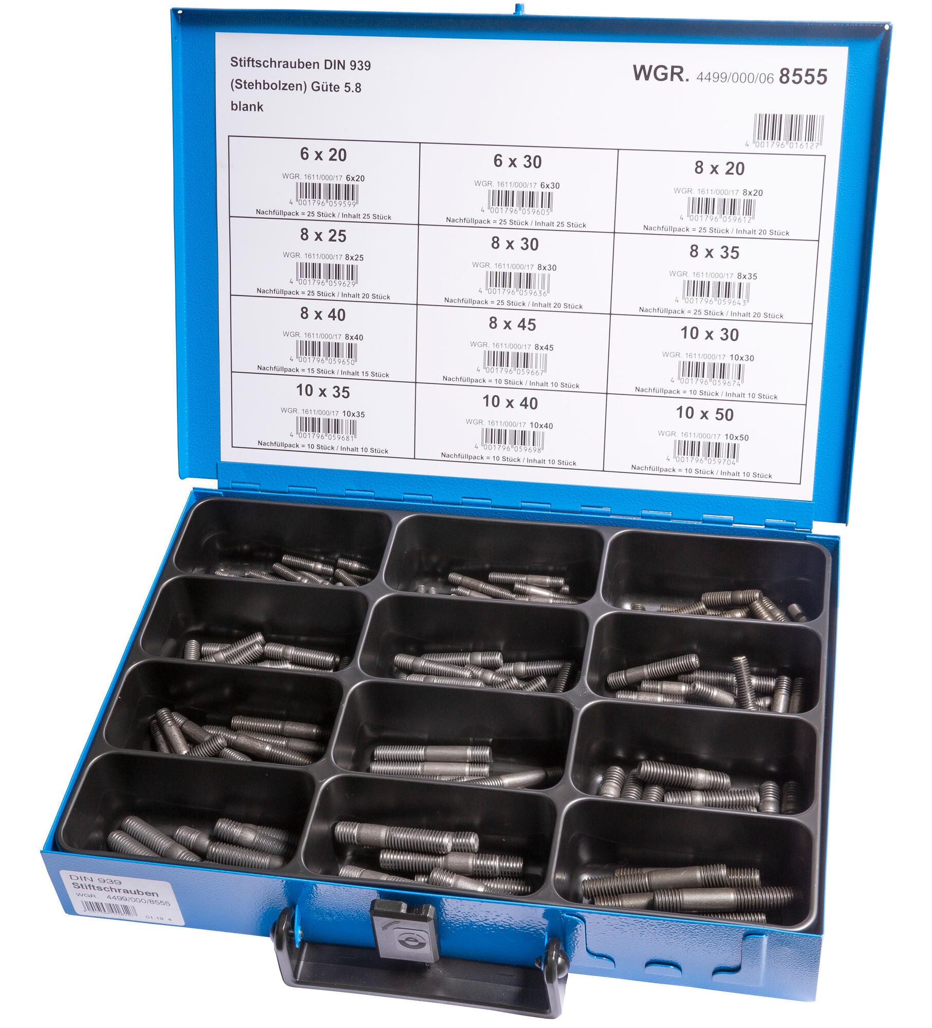 Dresselhaus tapeind sort.stud screws din 939 stud bolts