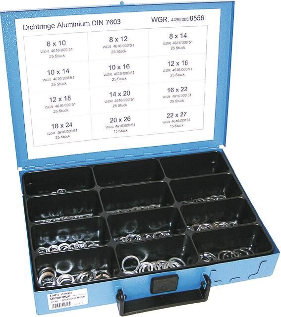 Dresselhaus afdichtring assortiment sort.washers din 7603 aluminum