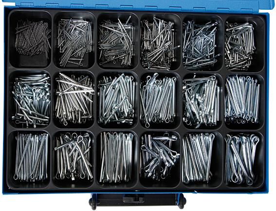 Dresselhaus assortiment splitpennen 4499 sort.splints din 94 galvanized