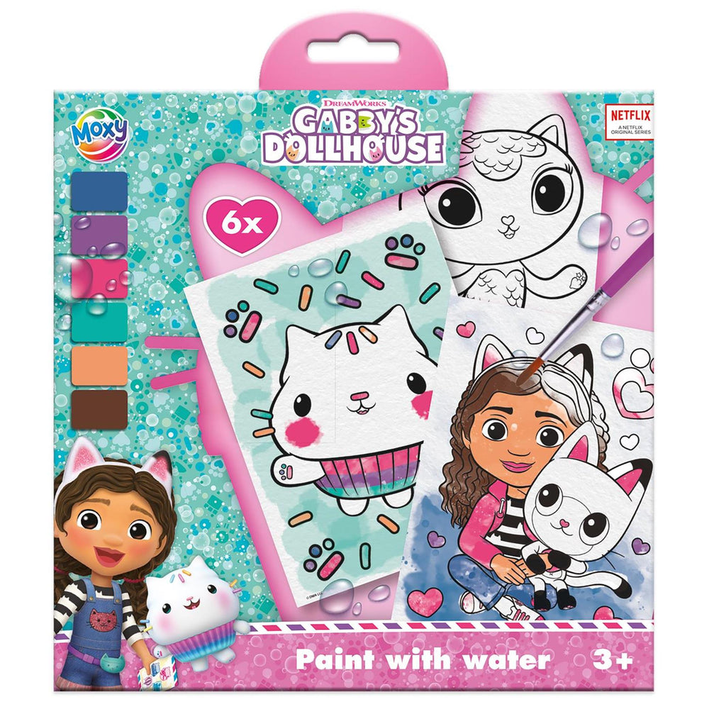Moxy schilderen met water gabby's poppenhuis, 7dlg.