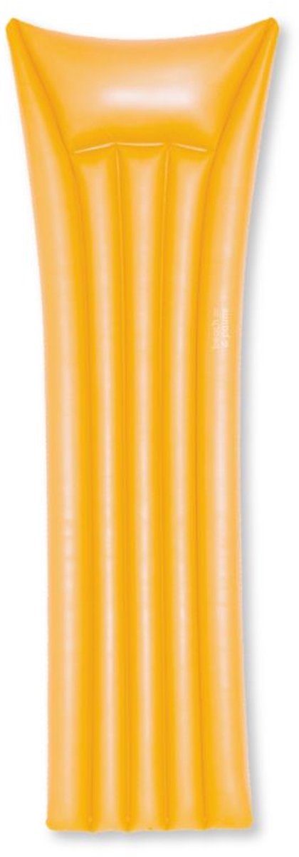 Beach palms - luchtbed - 177 x 67 x 19 cm - oranje - suntanner