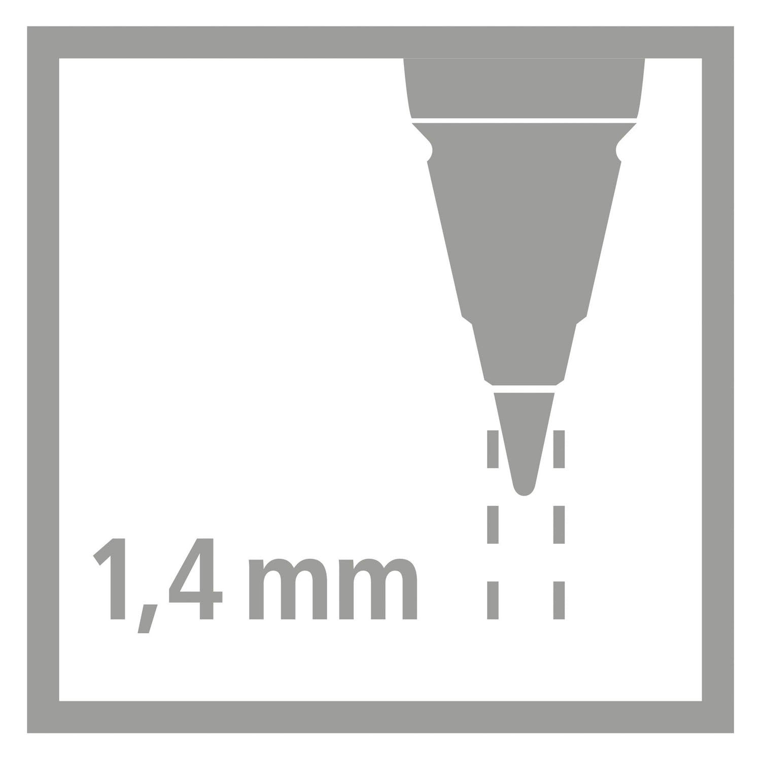 STABILO EASYergo 6 Navullingen HB - 1,4 mm