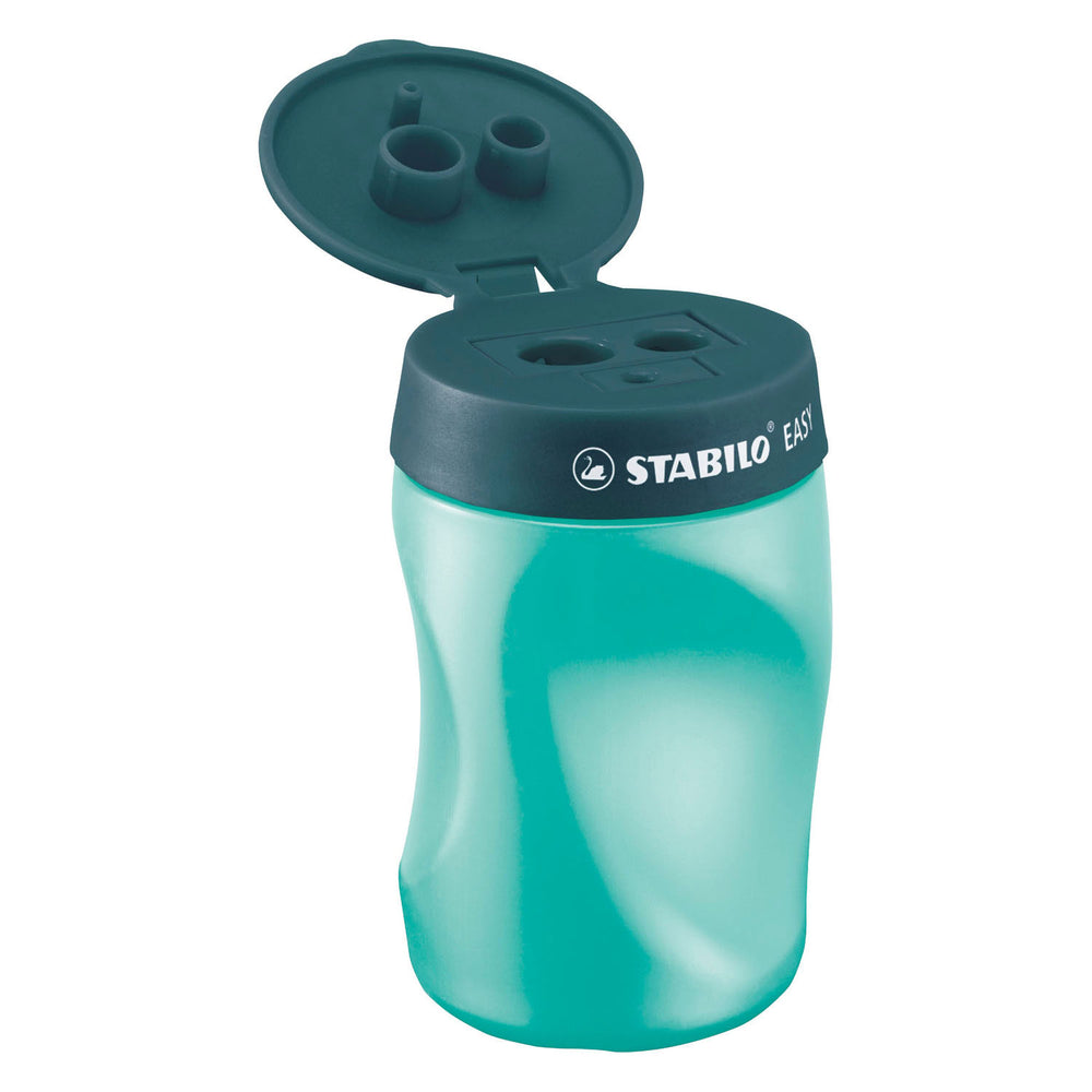 Stabilo easysharpener - 3 in 1 puntenslijper - links - petrol