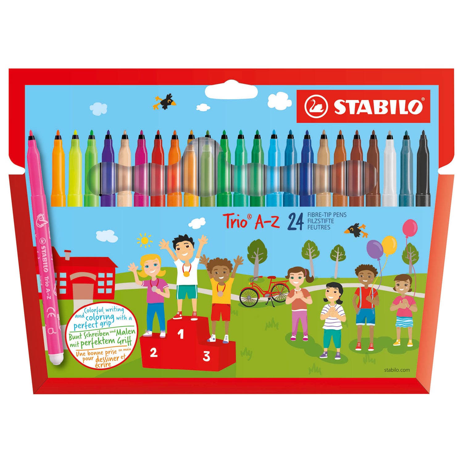 Stabilo trio a-z - felt tip pen - set of 24