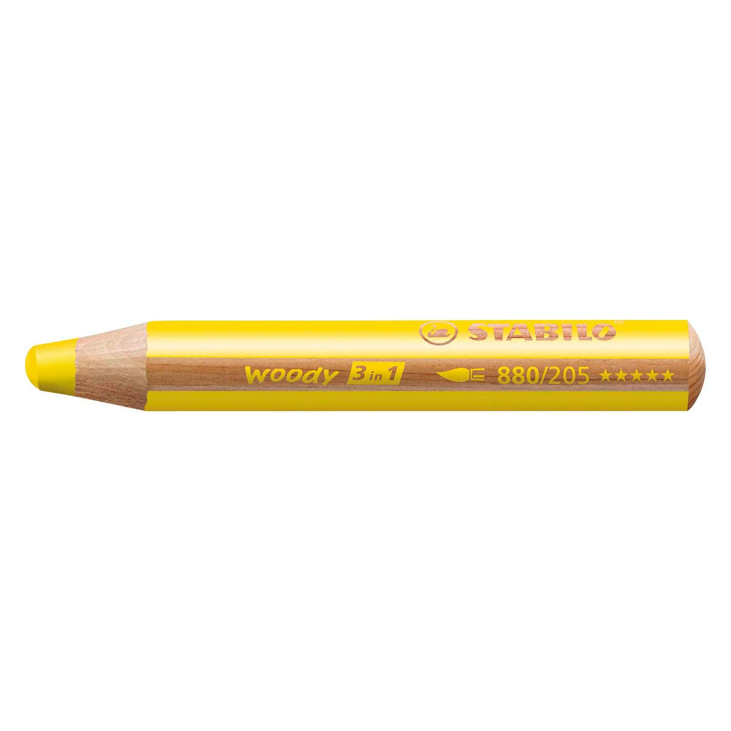 Stabilo woody 3 in 1 - multitalent kleurpotlood - geel