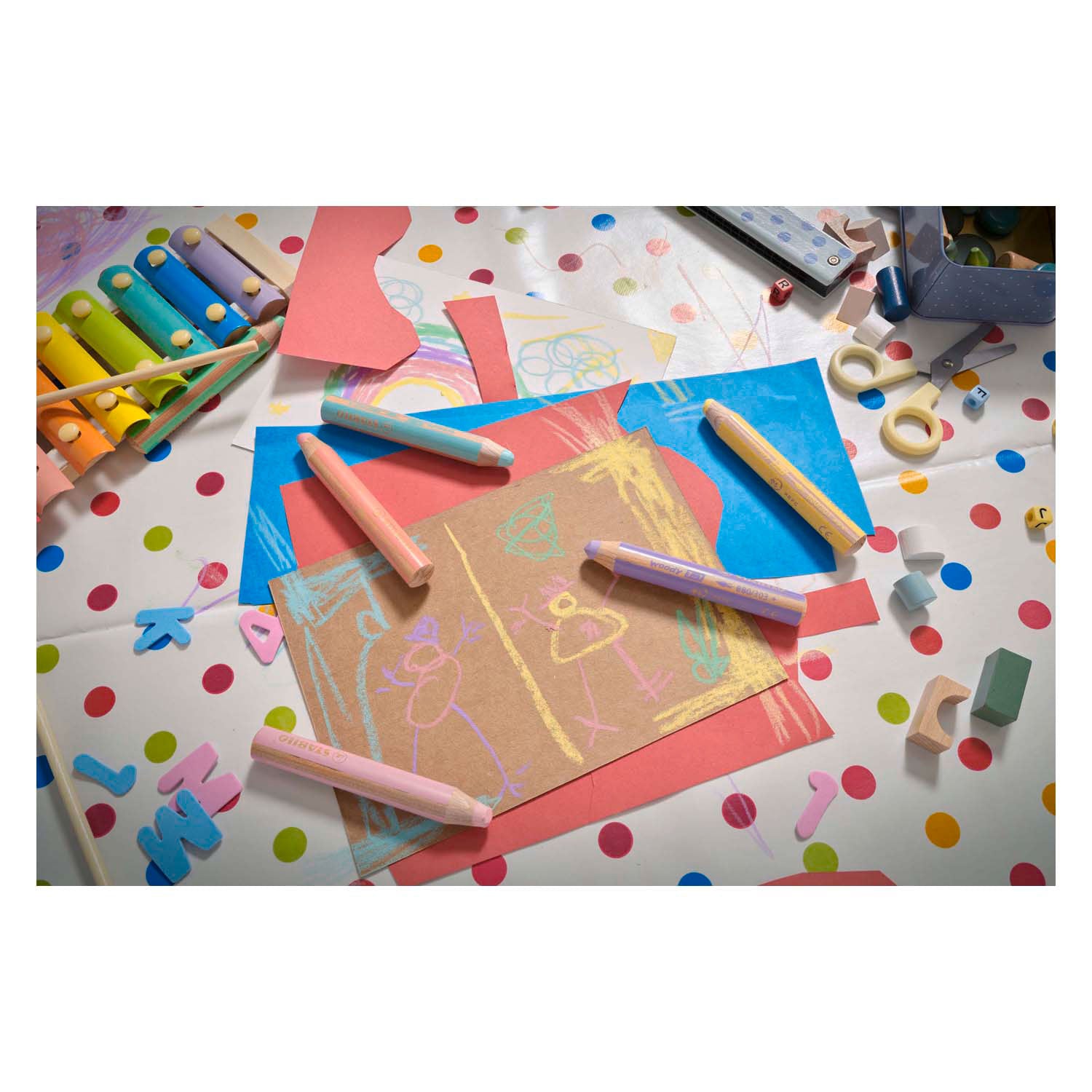 STABILO Woody 3in1 - Pastelrood