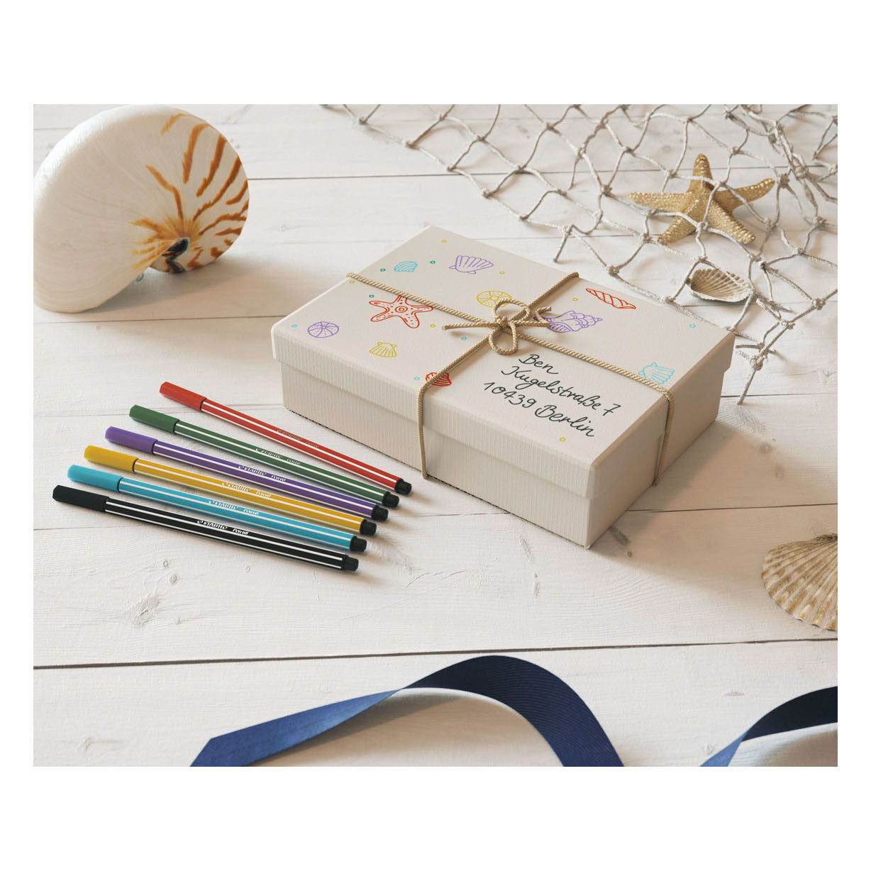 Stabilo pen 68 - viltstift - azuurblauw (68 57)