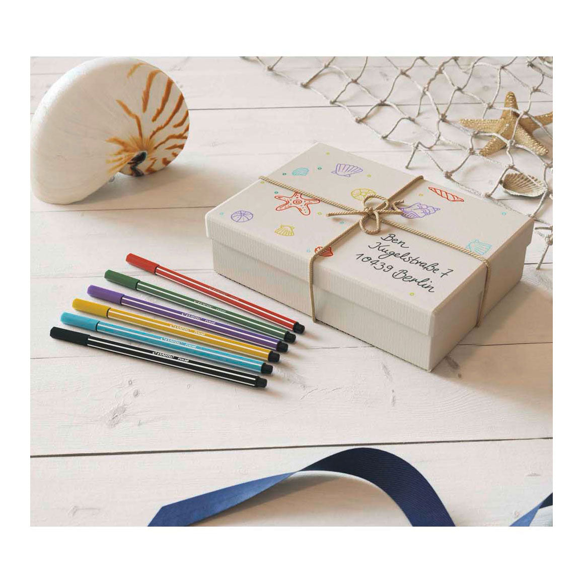 Stabilo pen 68 - viltstift - licht koud grijs (68 94)