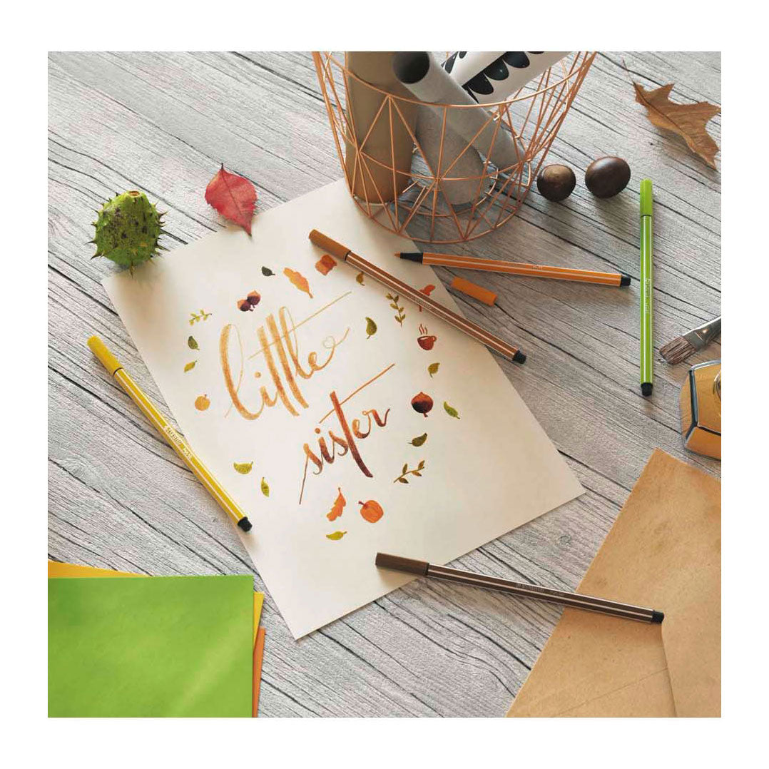 Stabilo pen 68 - viltstift - donkergrijs (68 96)