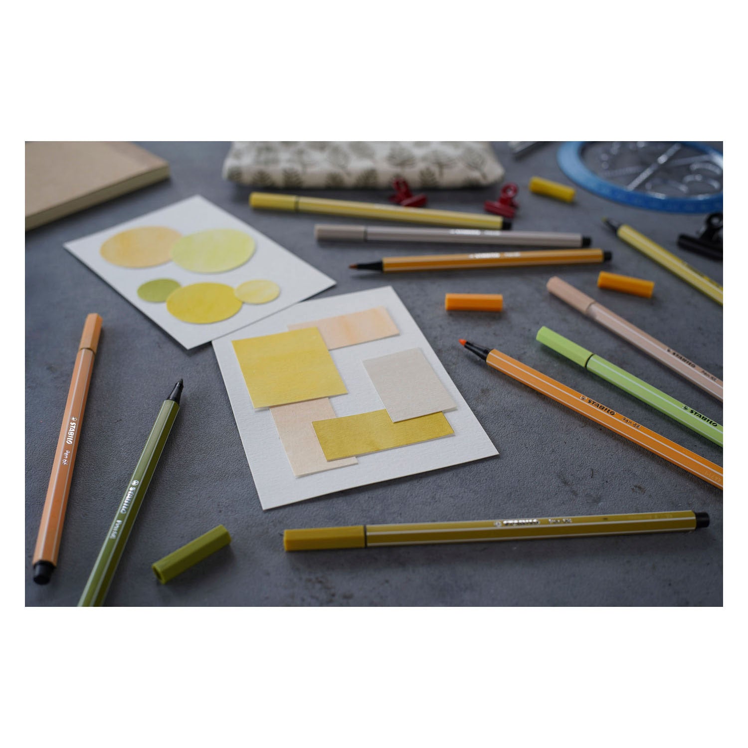 Stabilo pen 68 - viltstift - lime groen (68 14)