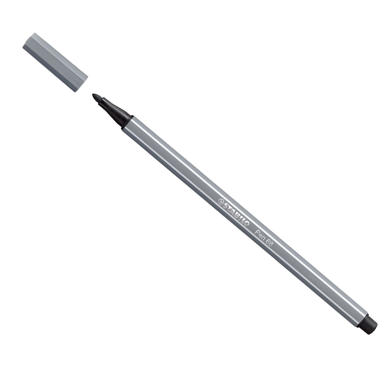 Stabilo pen 68 - viltstift - donkergrijs (68 96)