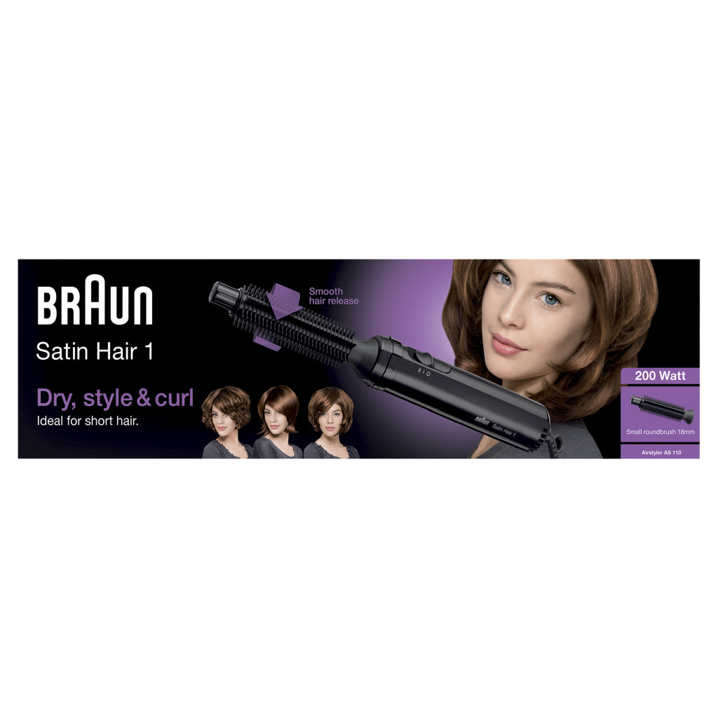 Braun AS110 Satijnhaar 1 Krulborstel Zwart