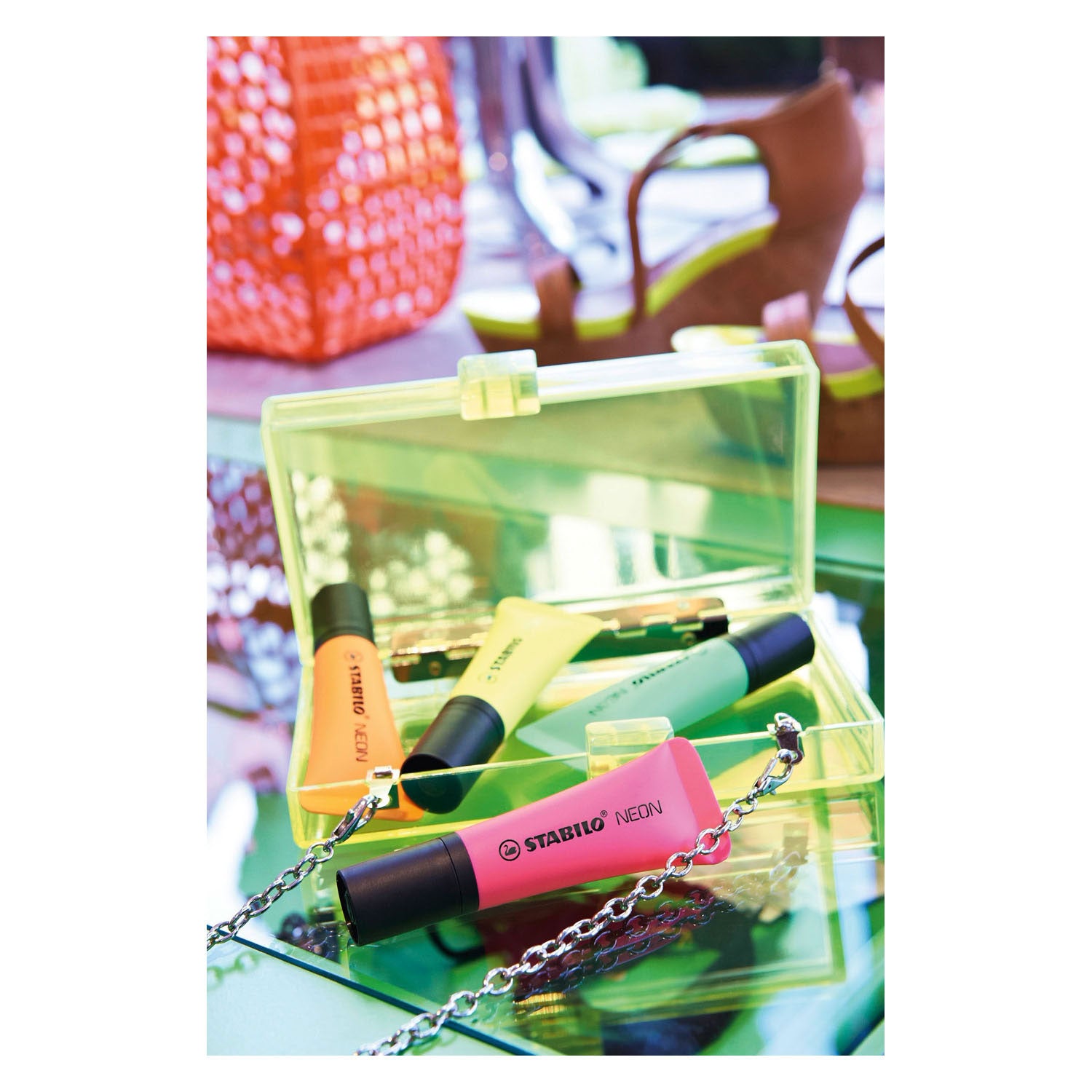 STABILO NEON Tekstmarkeerstift, 4st.