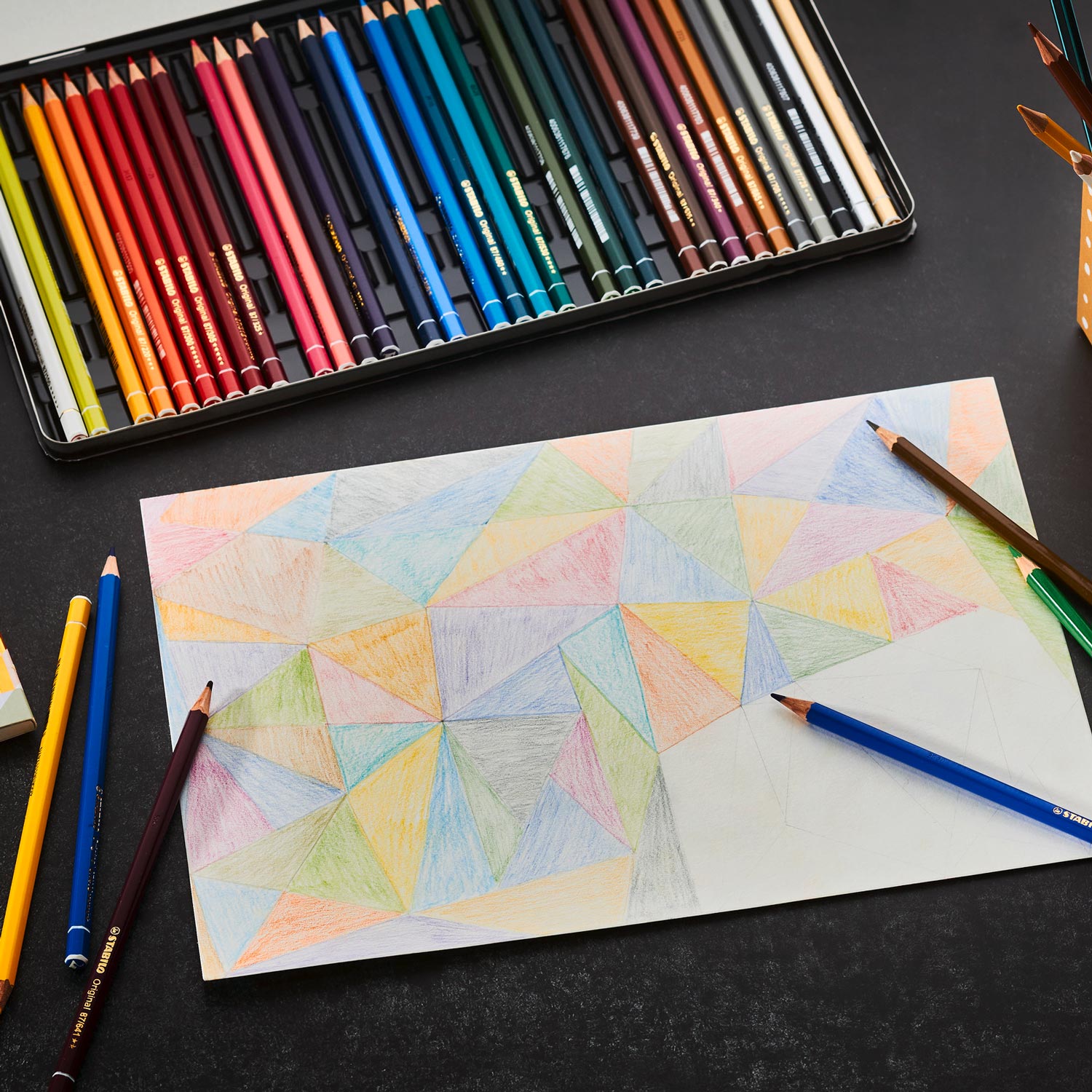 STABILO Originele Kleurpotloden Metalen Doos, 12st.