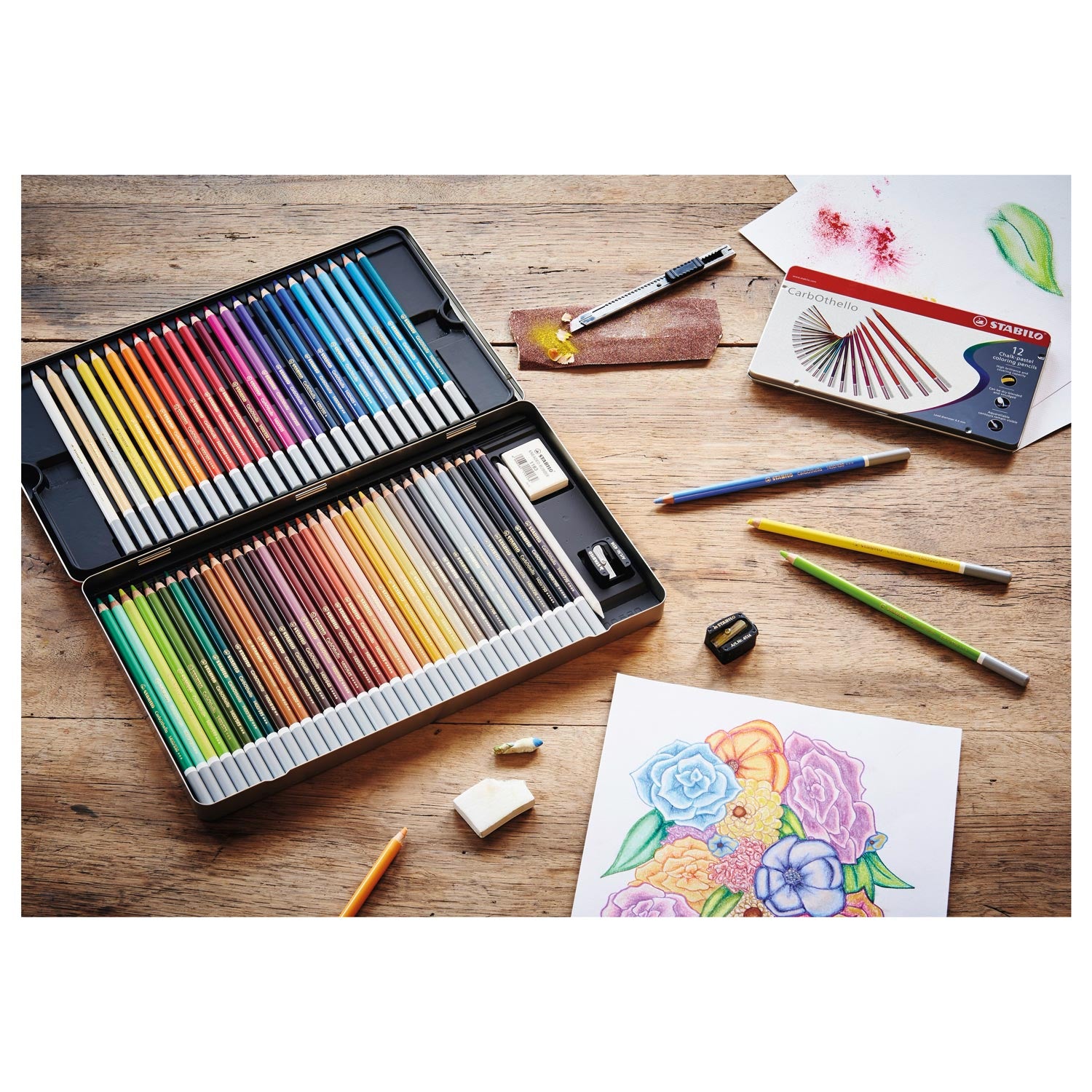 Stabilo carbothello -kalkpastel kleurpotlood -olijfgroen