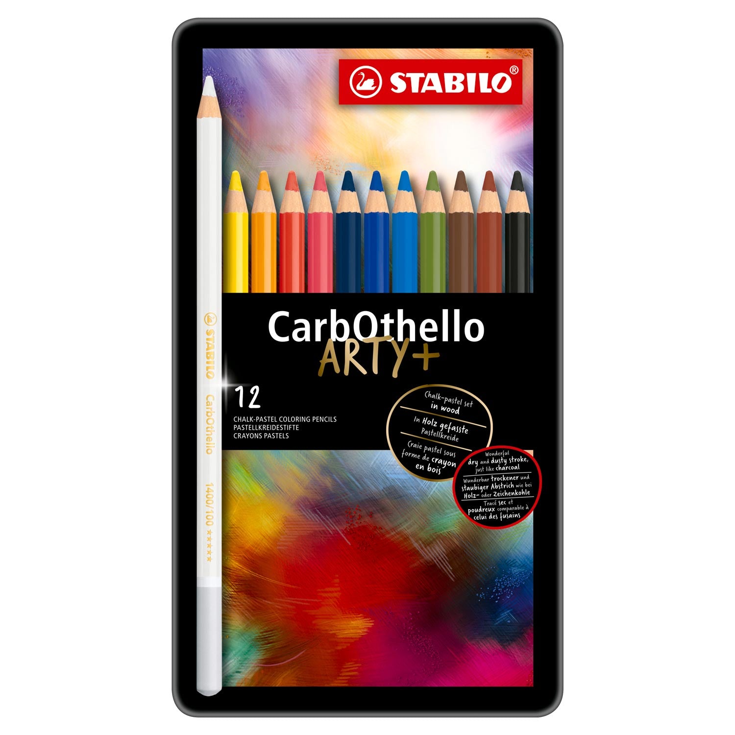 Stabilo Carbothello - chalk pastel pencil - metal set 12 pcs.