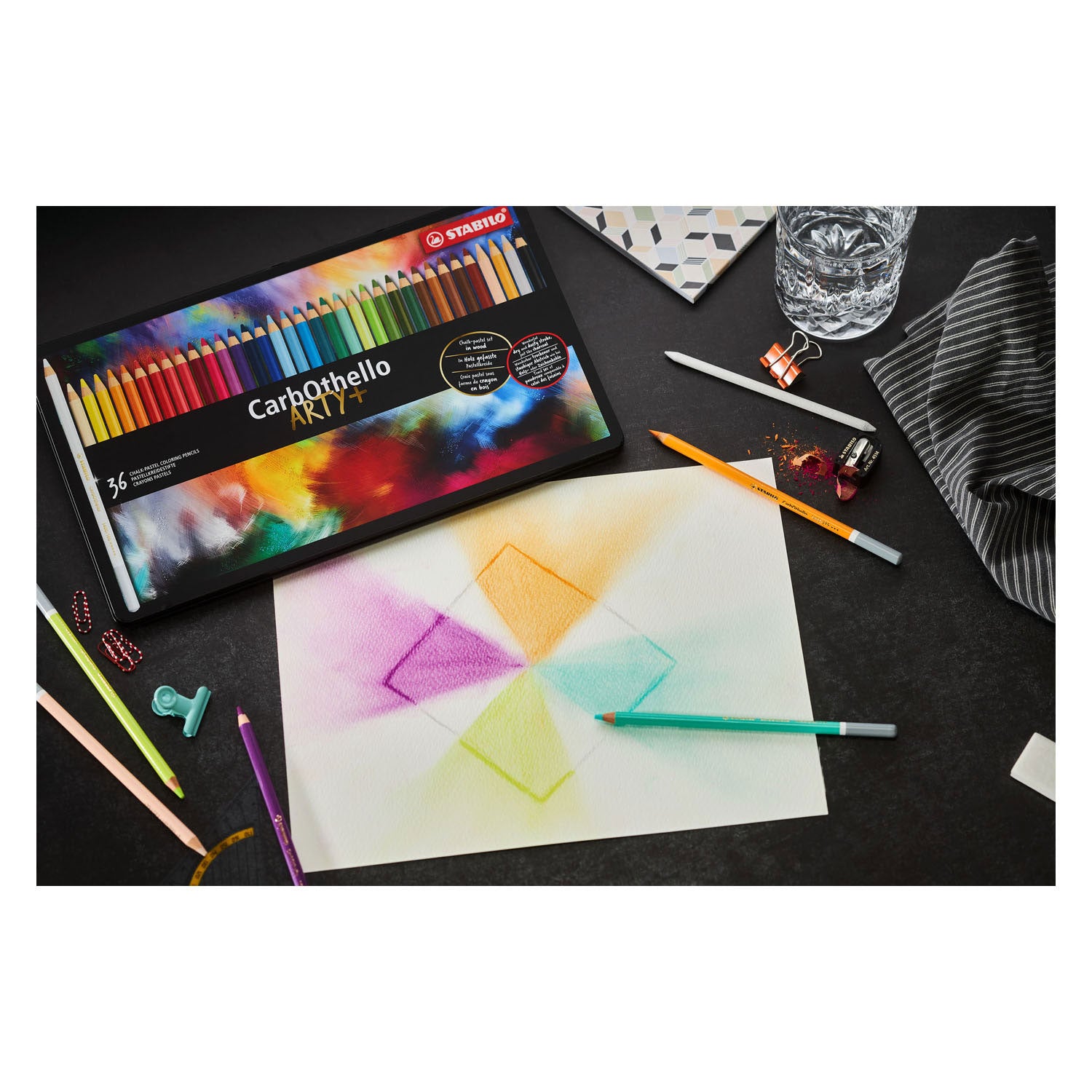 STABILO CarbOthello Metalen Doos Kleurpotloden, 60st.