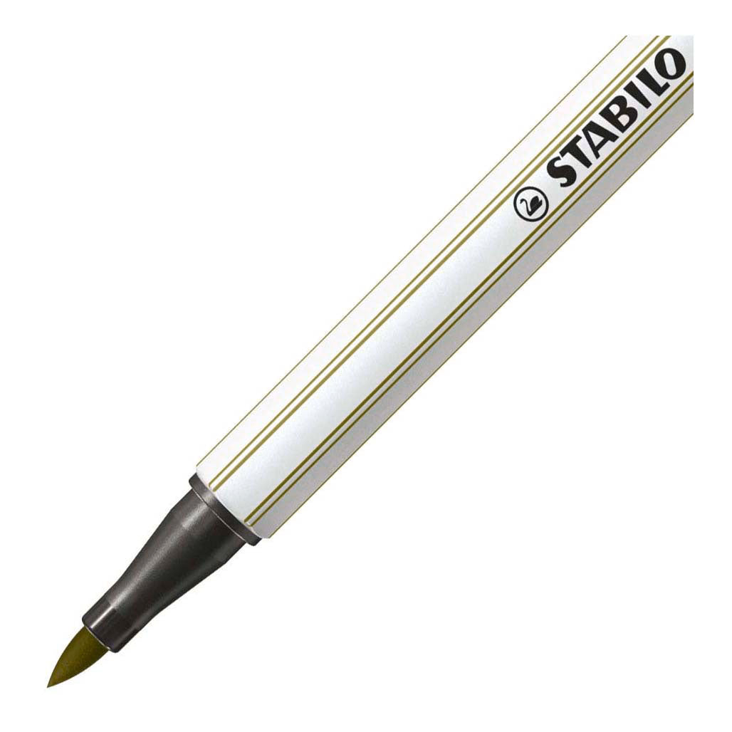 Stabilo Pen 68 Penseel 37 Modder Groen