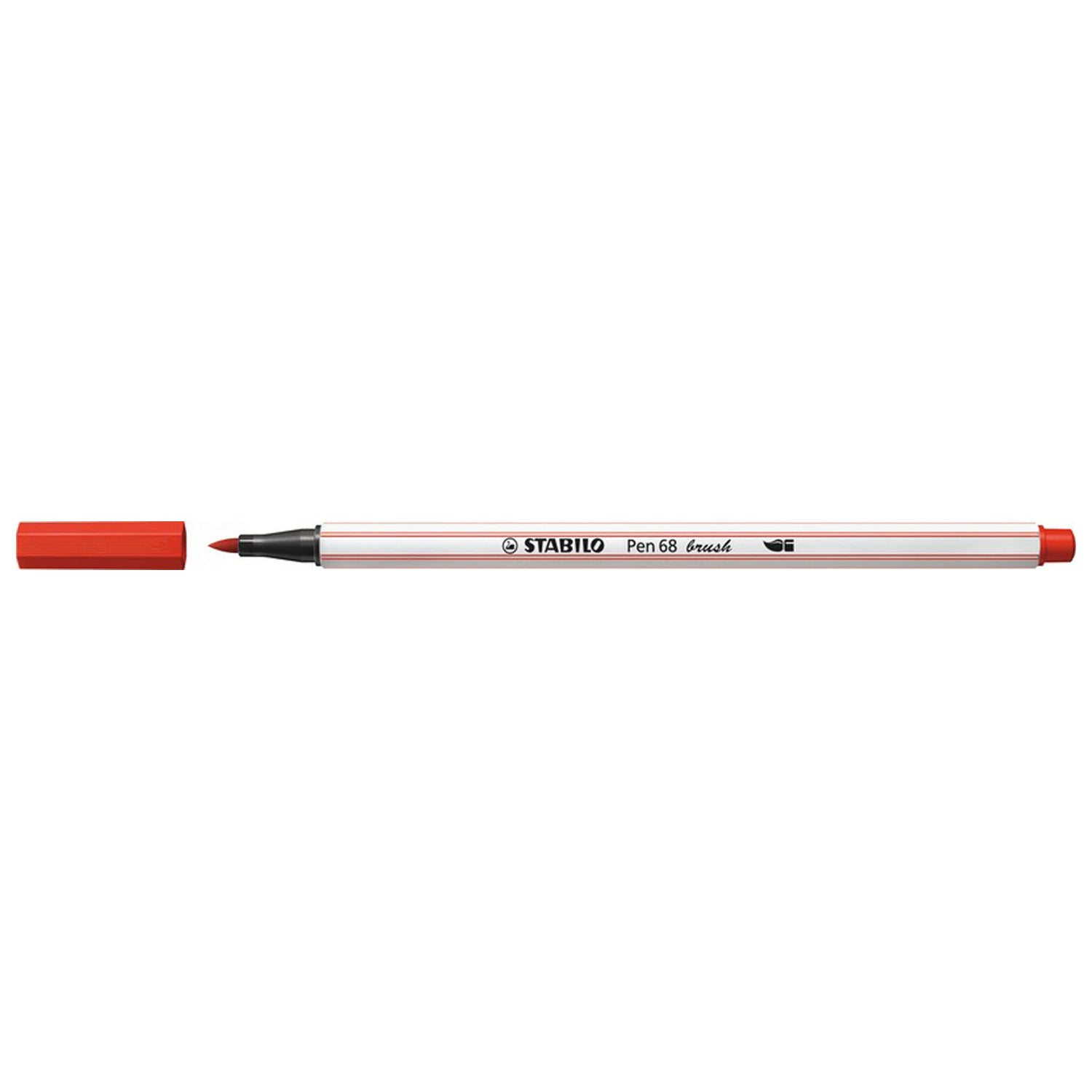 Stabilo pen 68 brush - viltstift - karmijnrood (48)