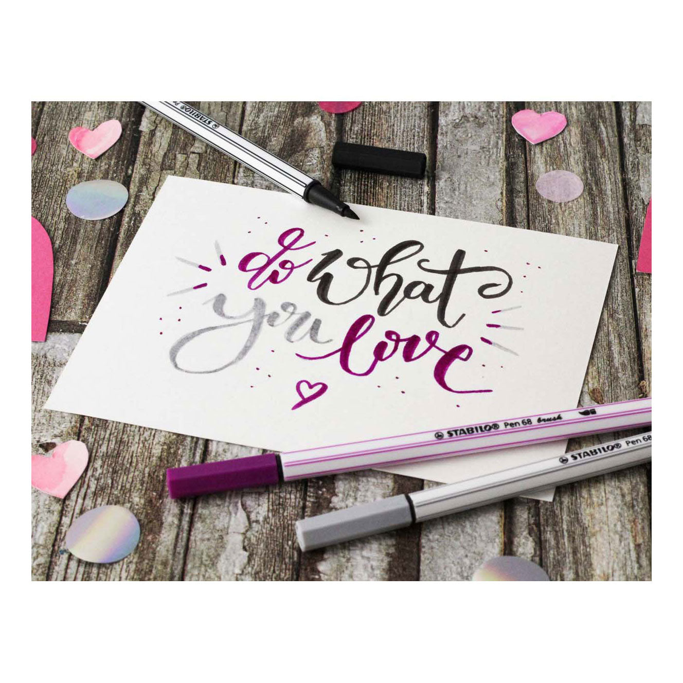 STABILO Pen 68 Penseel 46 - Zwart