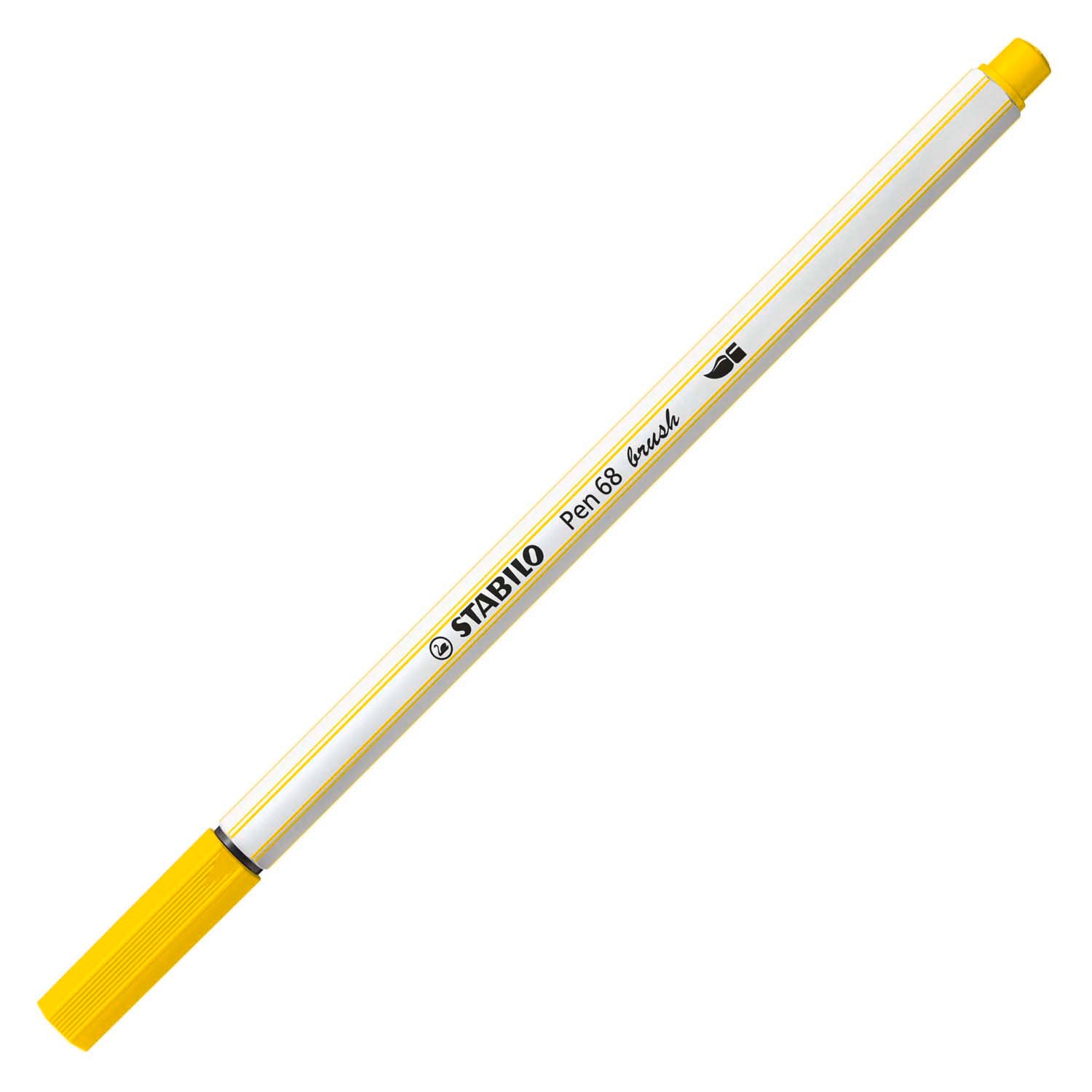 Stabilo Pen 68 Borstel 24 Citroen Geel