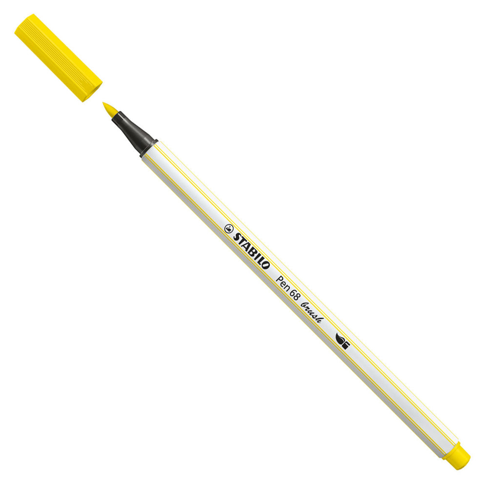 Stabilo Pen 68 Borstel 24 Citroen Geel