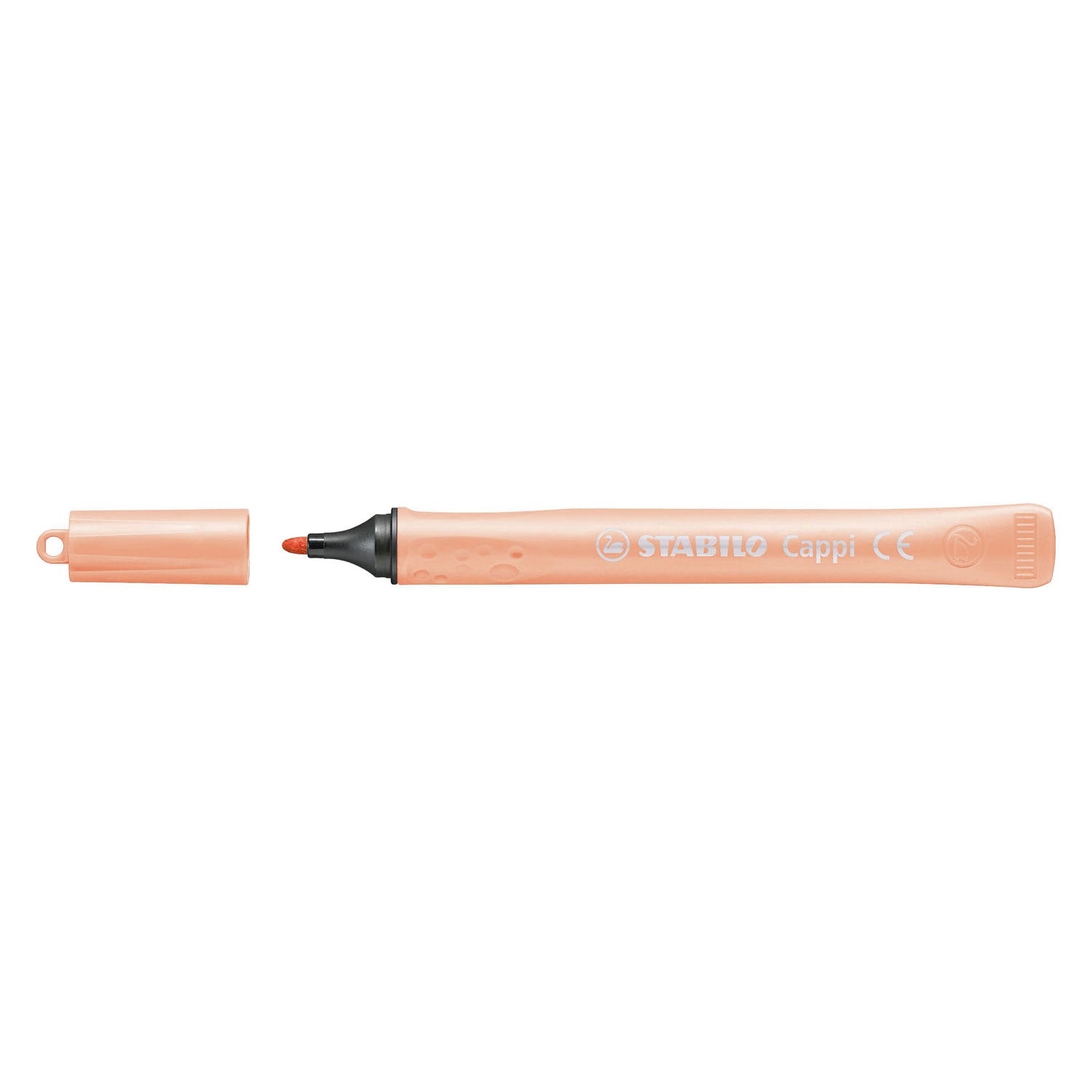 Stabilo cappi - viltstift - nooit meer je dop kwijt dankzij de dopring - arty etui met 12 kleuren + 1 dopring