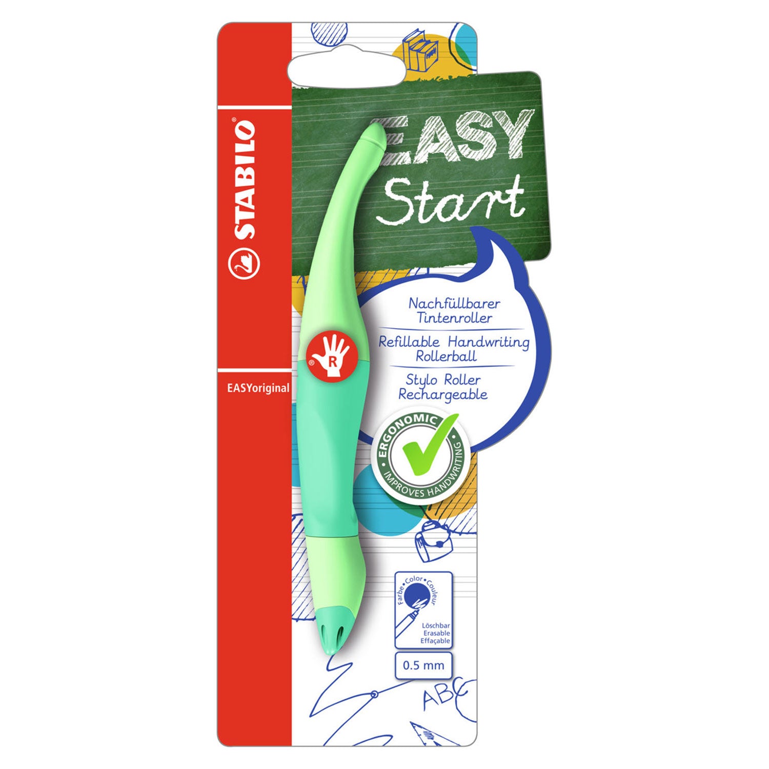 Stabilo easyoriginal - ergonomische rollerball - rechtshandig - pastel kennis mint