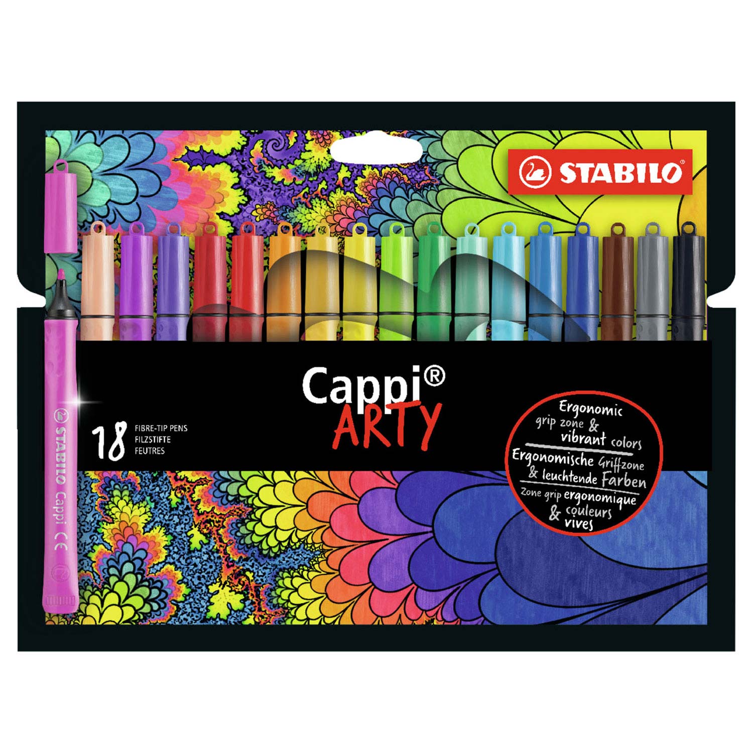 Stabilo cappi - viltstift - arty - set met 18 stuks
