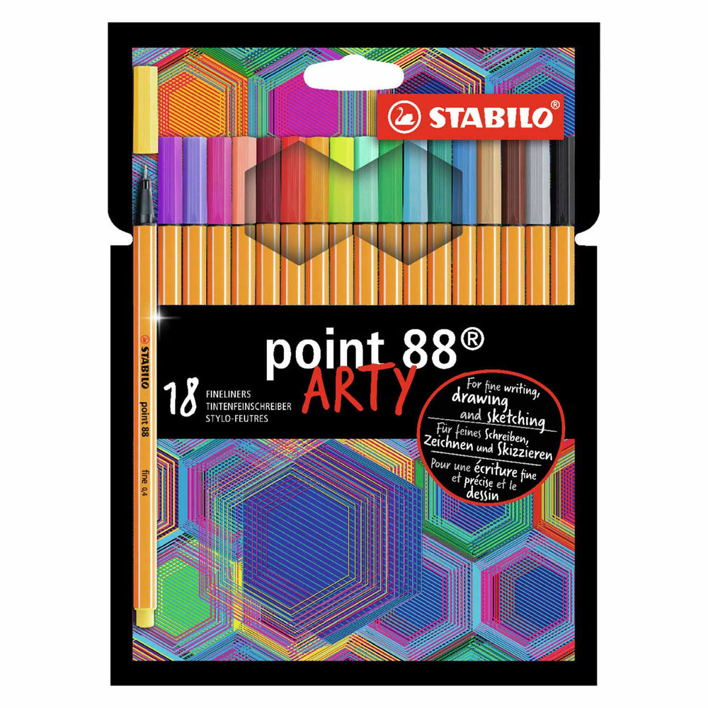 STABILO Point 88 ARTY Fineliners, 18 stuks.
