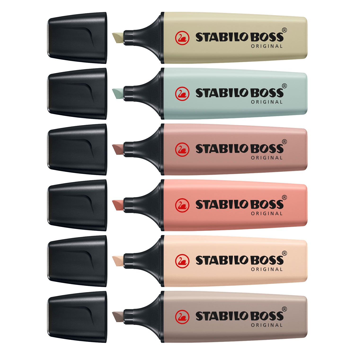 Stabilo Text Marker Boss Original Assorted Colours Chisel Tip 6 pieces