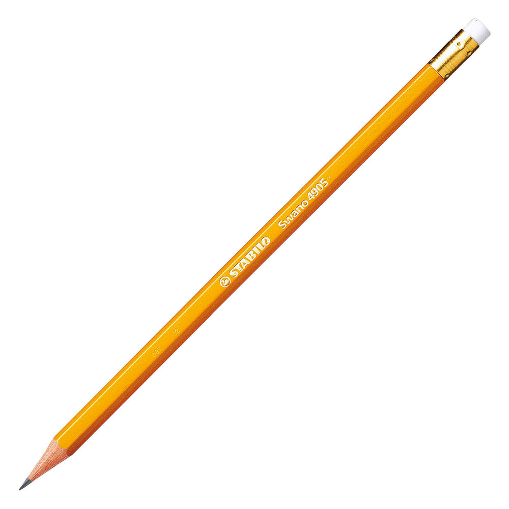 Stabilo swano hb grafietpotlood met gum - 12st.