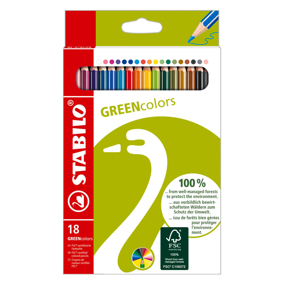 Stabilo greencolors fsc kleurpotloden - 18dlg.