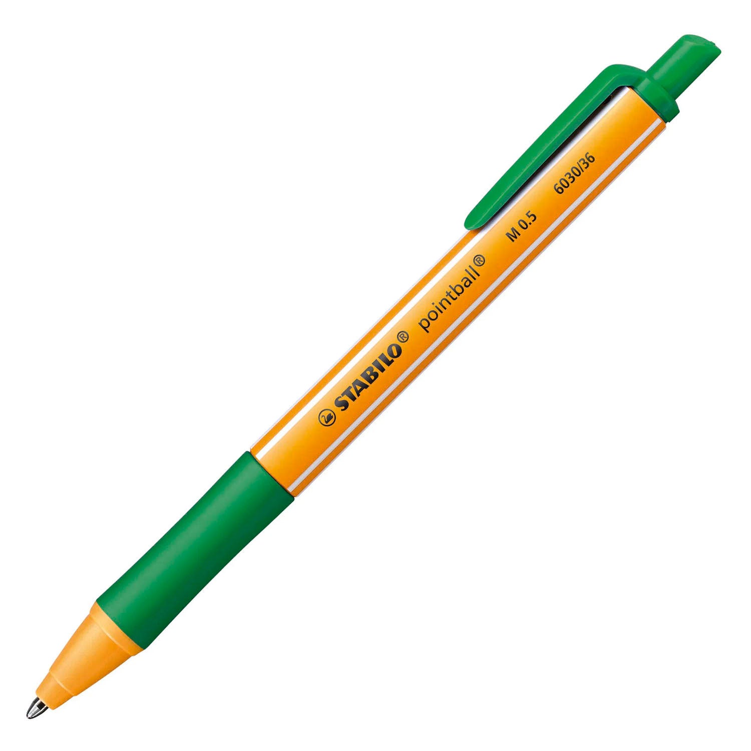 Stabilo balpen pointball 60304 0,5mm blauw,zwart,rood,groen 4 stuk