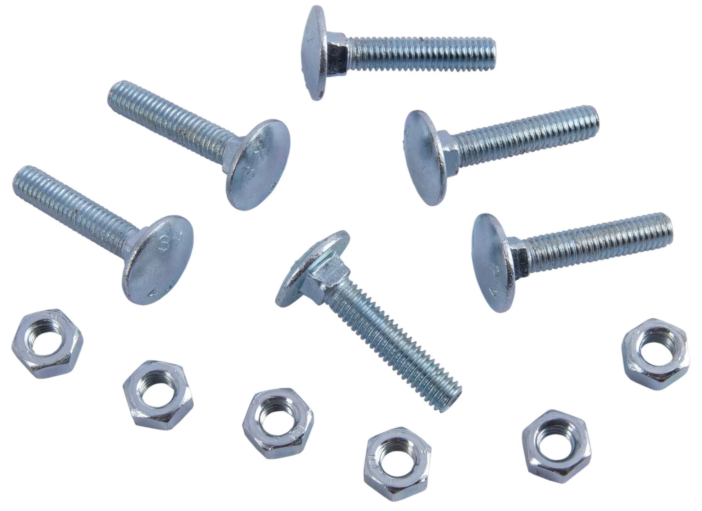 Dresselhaus flachrundschraube 4156 truss-head bolt m6x30 square neck w.nuts