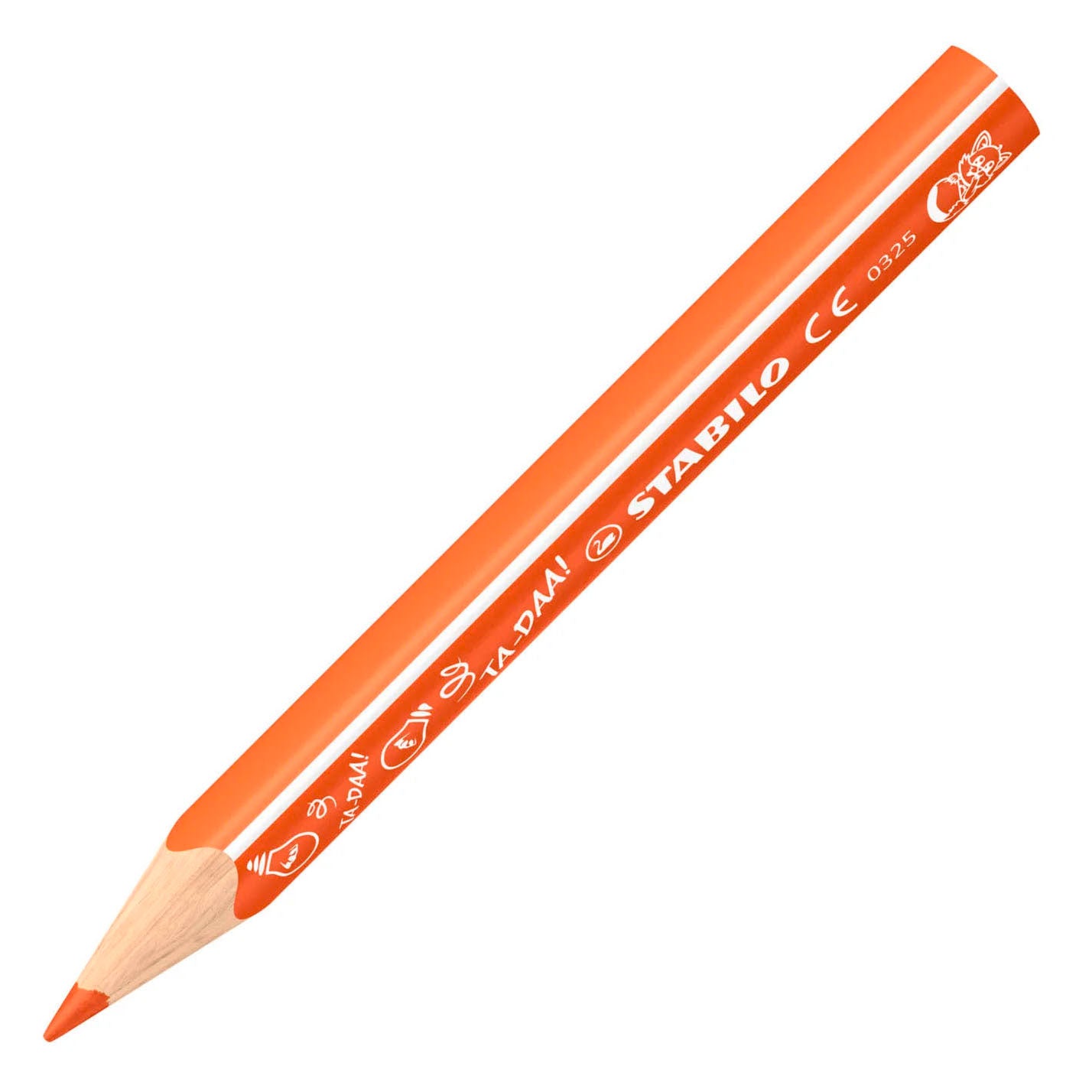 Stabilo trio thick - driekantige kleurpotloden met extra dikke kern - animal vibes - etui met 12 kleuren