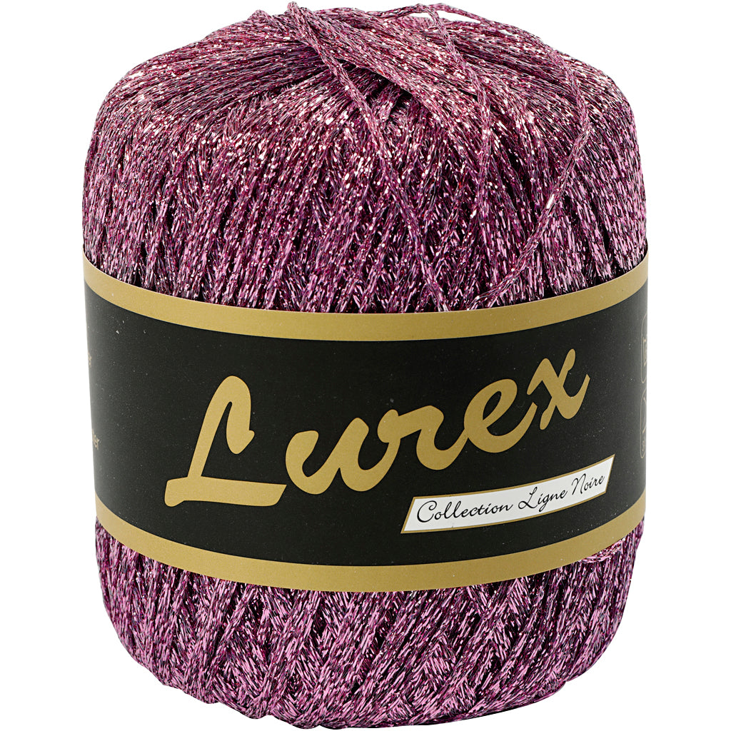 Creativ company lurex glitter garen, l: 160 m, paars, 25 gr 1 bol