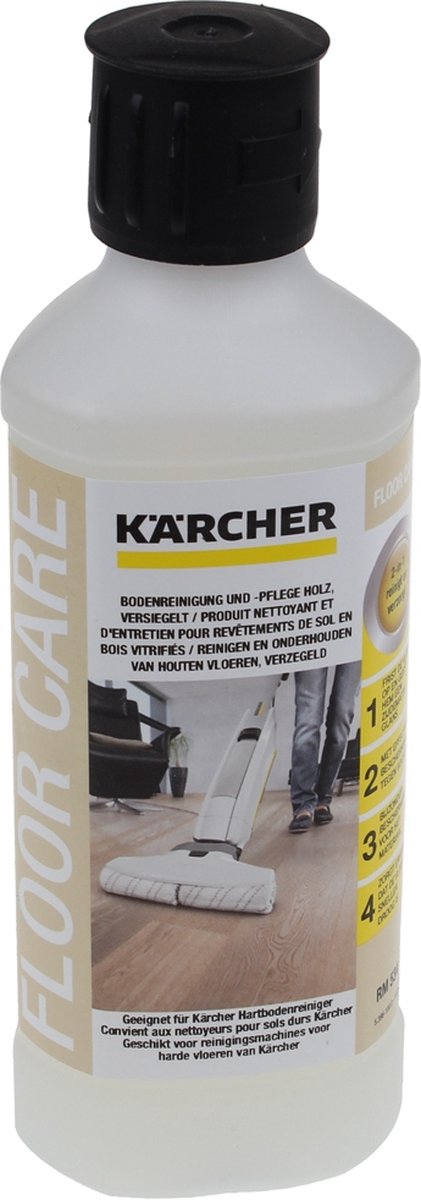 Kärcher vloerreinigingsmiddel voor verzegeld parket rm 534, 500 ml - floor cleaner - grondige reinigen en verzorging van geverniste houten vloeren - aangename geur