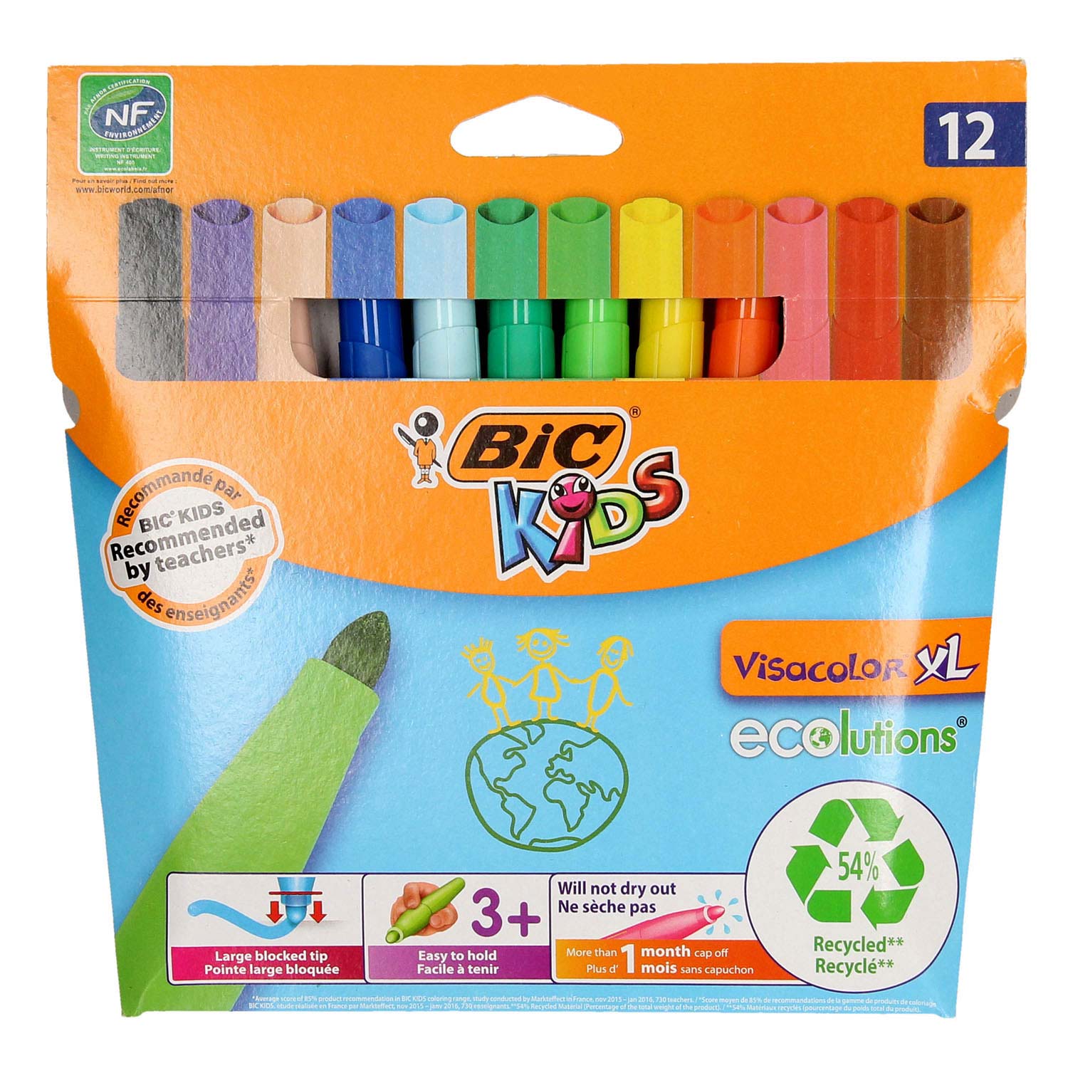 Bic https: www.cchobby.nl -visa-kleur-marker-lijndikte-3-mm-diverse-kleuren-12-stuk-1-doos